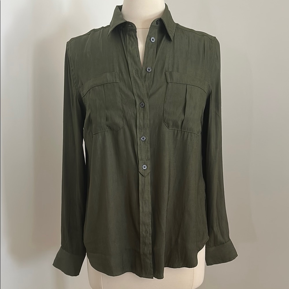 🫒 Banana Republic Army Green Blouse